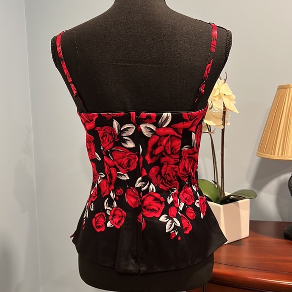 White House, Black Market floral satin cami top - Picture 2 of 3